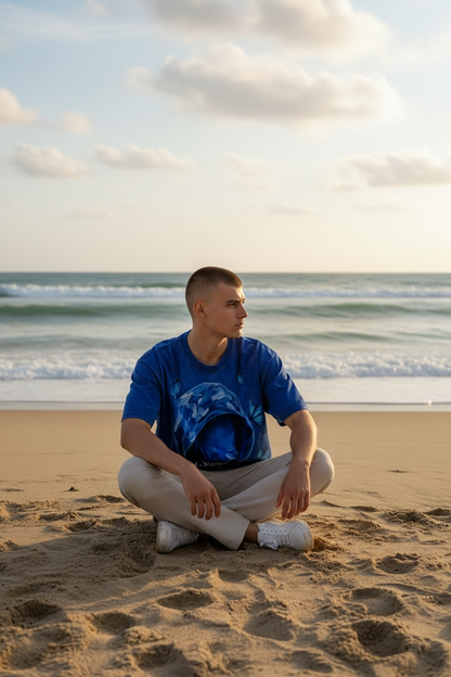 Butterfly Hoodie Graphic T-Shirt – Blue.