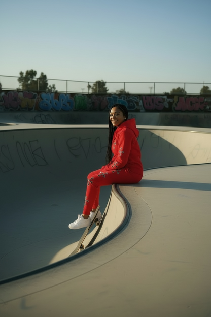 Chrome Hearts Women’s Hoodie &amp; Joggers Set/Red Set.