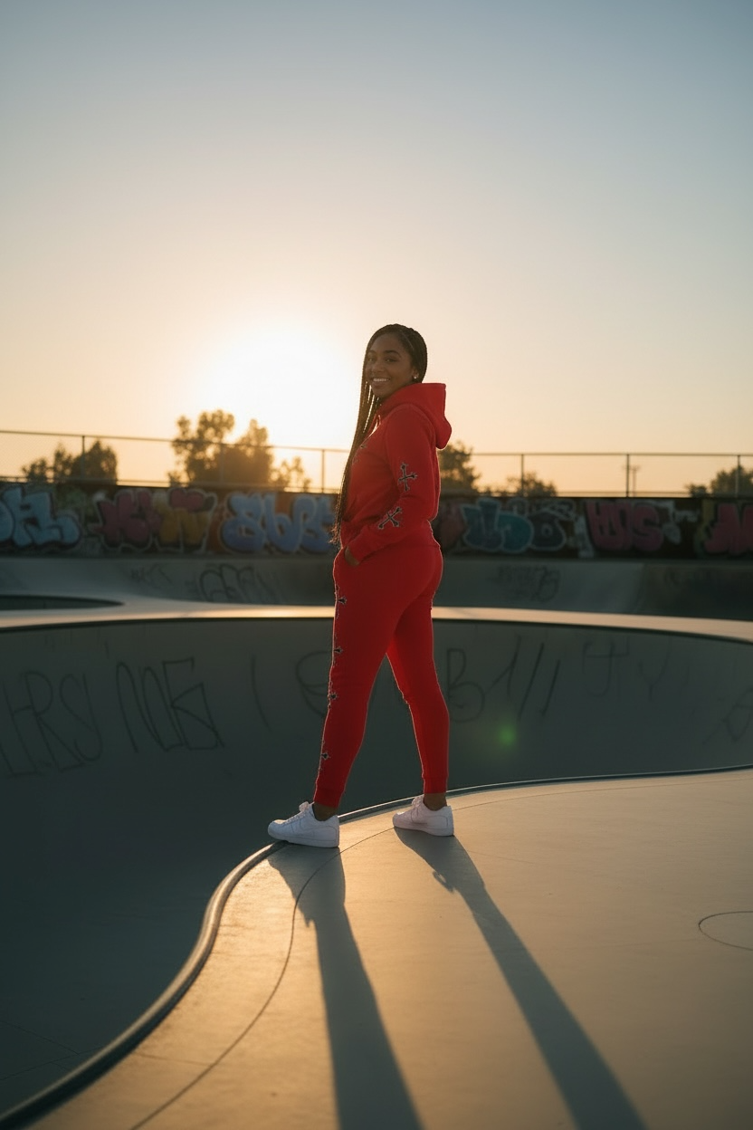 Chrome Hearts Women’s Hoodie &amp; Joggers Set/Red Set.