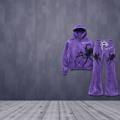 MJ Signature™ Purple Spider Hoodie &amp; Flared Jogger Set.